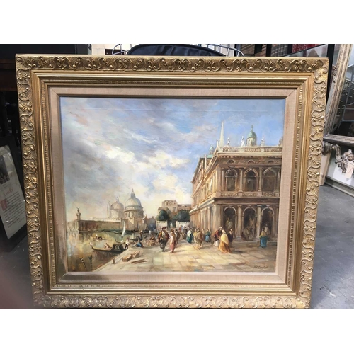 435 - M.S. Randall (British, 20th Century), A Venetian scene, signed l.r., oil on canvas, 50 by 60cm, fram... 