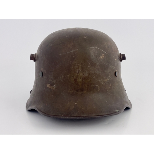 181 - A WW1 Imperial German Stahlhelm M1916 steel helmet