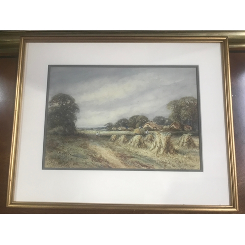 430 - Alexander Molyneux Stannard (British, 1878/85-1975), Harvest Scene, signed l.l, watercolour, 24 by 3... 