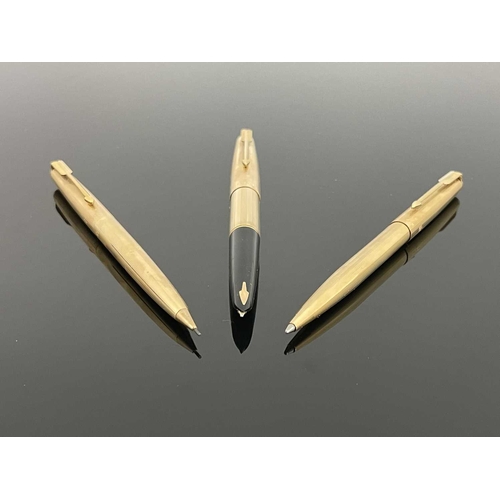 68 - Parker, a 12ct rolled gold 61 fountain pen, pencil and ballpoint set, boxed