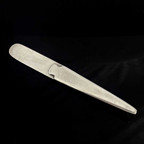 108 - Oliver Baker for Liberty and Co., a Cymric Arts and Crafts silver and cabochon butter knife, Birming... 