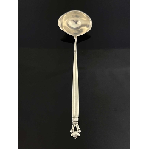 120 - Johan Rohde for Georg Jensen, a Danish Secessionist silver Acorn toddy ladle, Copenhagen 1925, 15cm ... 