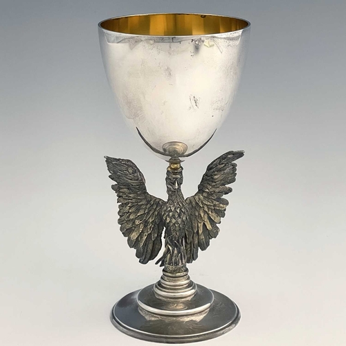 135 - Jocelyn Burton for Aurum, a Modernist commemorative silver and parcel gilt goblet, London 1975, for ... 