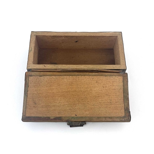 159 - John Pearson, an Arts and Crafts repousse copper box, 1907, cuboid form, the lid embossed with galle... 