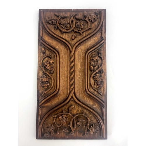 166 - A W N Pugin, a Gothic Revival carved oak panel from the Palace of Westminster, circa 1850, probably ... 