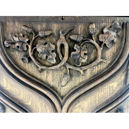 166 - A W N Pugin, a Gothic Revival carved oak panel from the Palace of Westminster, circa 1850, probably ... 