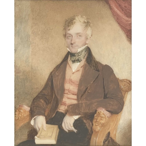 233 - Attributed to George Harvey (British, 1806-1876), portrait of Mr James Parke, circa 1820-27, half-le... 