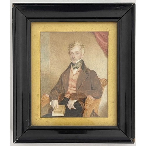 233 - Attributed to George Harvey (British, 1806-1876), portrait of Mr James Parke, circa 1820-27, half-le... 