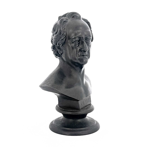 236 - Leonard Posch, Austria 1750-1831, A Berlin cast iron portrait bust, Goethe, impressed title, on circ... 