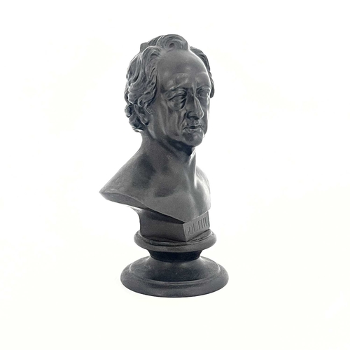 236 - Leonard Posch, Austria 1750-1831, A Berlin cast iron portrait bust, Goethe, impressed title, on circ... 