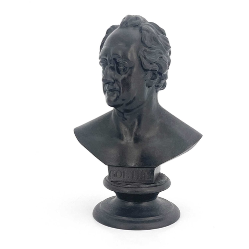 236 - Leonard Posch, Austria 1750-1831, A Berlin cast iron portrait bust, Goethe, impressed title, on circ... 