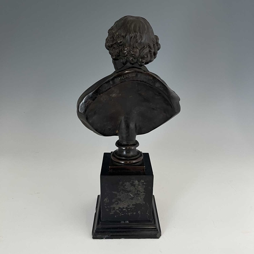 237 - F Berbedienne, a bronze bust of William Shakespeare, 19th century, foundry and foundry mark Reductio... 