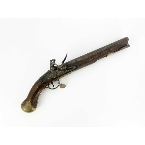 246 - A 25-Bore Flintlock 1801 Pattern Long Sea Service pistol, 12 inch barrel with small King's proof mar... 