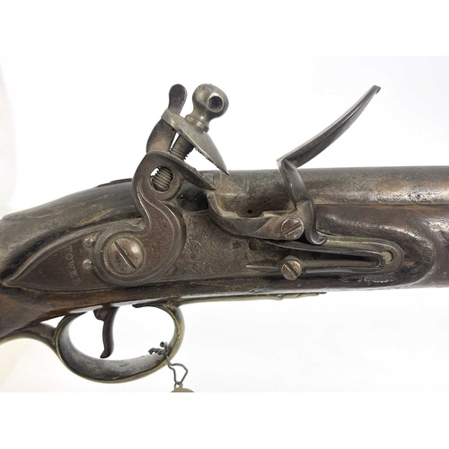 246 - A 25-Bore Flintlock 1801 Pattern Long Sea Service pistol, 12 inch barrel with small King's proof mar... 