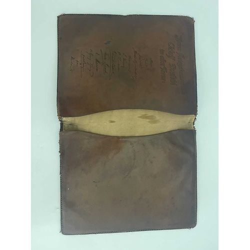 251 - A WWI German millitary document folder, embossed leather