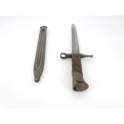 281 - An Italian M1891 Carcano 'Special Troops' knife bayonet by Fabbrica D'Armi Di Terni, two piece woode... 