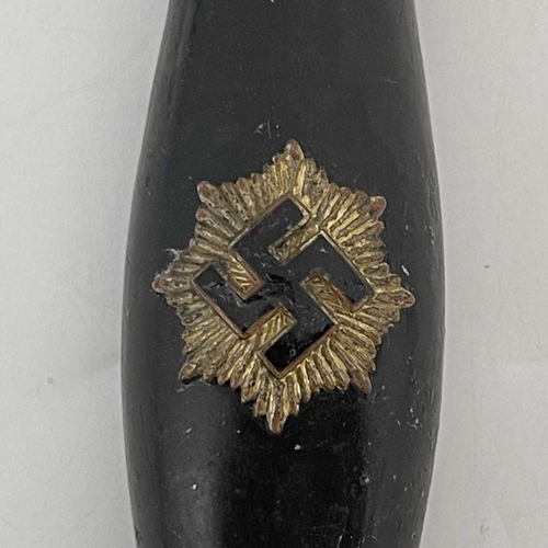 283 - Third Reich German RLB second pattern Enlisted Rank's dagger, housed in black metal scabbard with ha... 