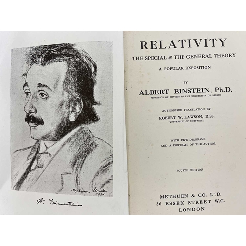 292 - Einstein, Albert, 1921, Relativity; special and general theory, London: Methuen, fourth edition of t... 