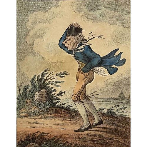 300 - James Gillray (British, 1757-1815), 'Sad Sloppy Weather', 'Raw Weather', 'Windy Weather' and 'Brisk ... 