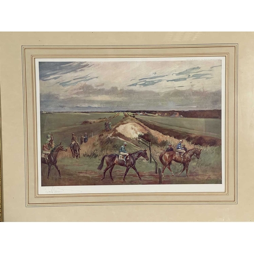 311 - Lionel Louis Edwards (British, 1874-1954), 'Epsom Races', signed and blind stamp l.l., colour print ... 