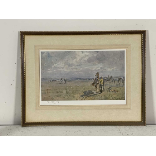 311 - Lionel Louis Edwards (British, 1874-1954), 'Epsom Races', signed and blind stamp l.l., colour print ... 