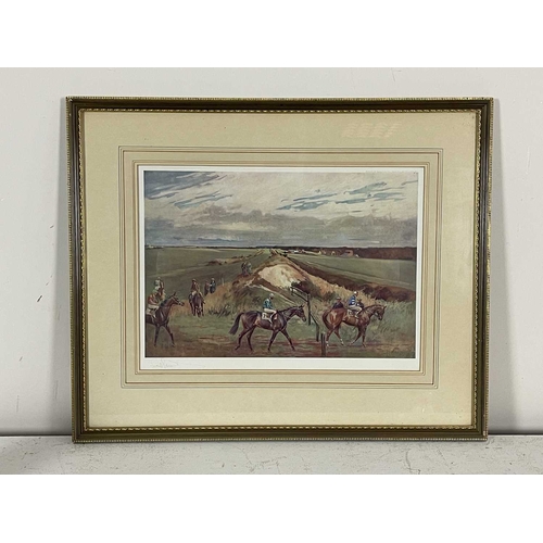 311 - Lionel Louis Edwards (British, 1874-1954), 'Epsom Races', signed and blind stamp l.l., colour print ... 