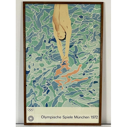 322 - David Hockney R.A. (British, 1937), 'Olympische Spiele Munchen' (1972), offset lithograph in colours... 