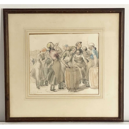 Marjorie Hoare (British 1884 1953) #39 Salting the Herrings #39 signed and