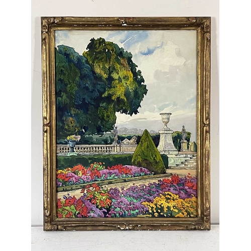 350 - Tony Georges Roux (French, 1894-1928), Country Garden Vista, signed and dated 1913 l.r., watercolour... 