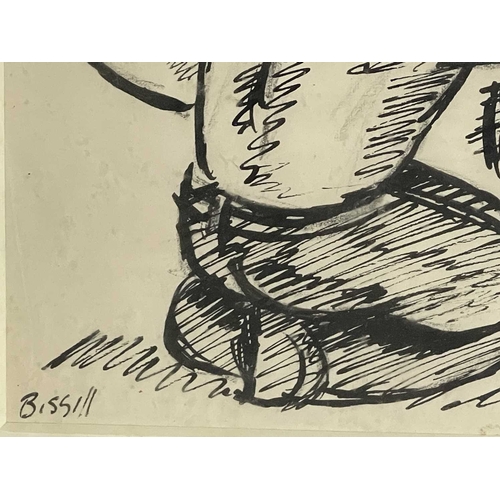 355 - George William Bissill (British, 1896-1973), 'Miner', circa 1930, signed l.l., titled verso, ink on ... 