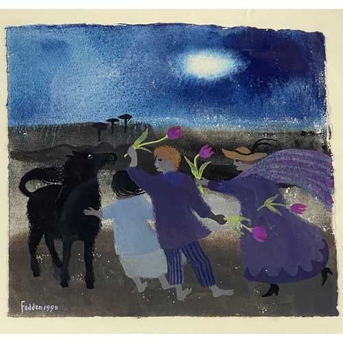 361 - Mary Fedden R.A. (British, 1915-2012), 'The Black Horse', signed and dated 1998 l.l., titled verso, ... 