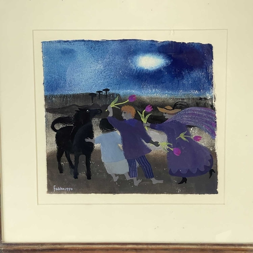 361 - Mary Fedden R.A. (British, 1915-2012), 'The Black Horse', signed and dated 1998 l.l., titled verso, ... 