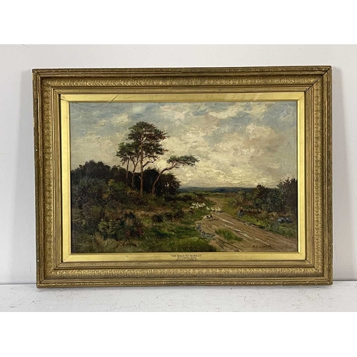 383 - Arthur C. Landor (British, late 19th Century), 'The Road to Market, Nr Tiverton, Devon', signed l..r... 