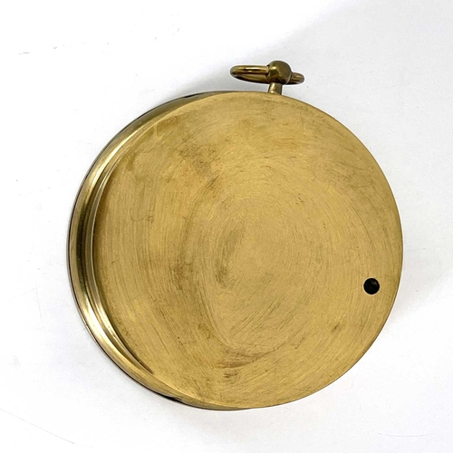 436 - Negretti & Zambra, London, a marine Aneroid Barometer, late 19th/early 20th Century, brass case, 11c... 