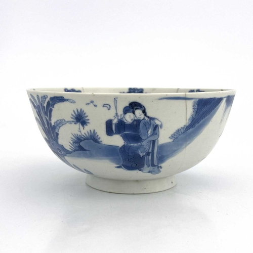 459 - A Chinese blue and white bowl, mark of Chenghua reign of the Great Ming dynasty, footed form, the ex... 