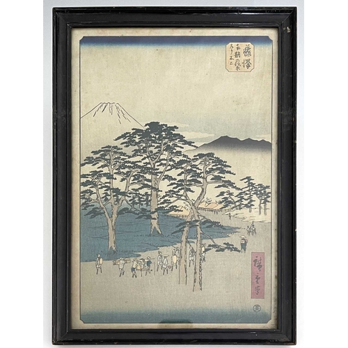 508 - Hiroshige, a pair of prints from series 'Famous Places of the 53 Stations of the T?kaid?