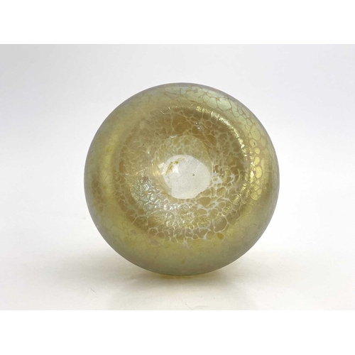 583 - Loetz, a Secessionist iridescent glass Candia Papillon vase, conical ovoid form with pinched and coi... 