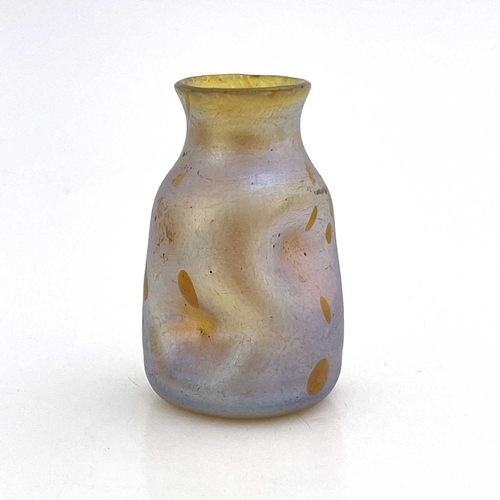 585 - Loetz, a small Secessionist iridescent glass Astraea vase, circa 1900, shouldered form with dimples,... 