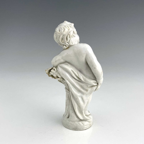 679 - A Doccia porcelain figure of a putto, possible modelled by Gaspare Bruschi, mid 18th century, 13cm h... 