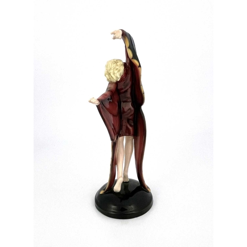 709 - Josef Lorenzl for Goldschieder, an Art Deco figure of a butterfly dancer, model 6594, designed circa... 