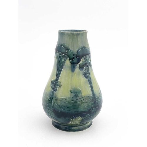 715 - William Moorcroft for Liberty and Co, a Hazledine vase, circa 1903, double gourd form, printed marks... 