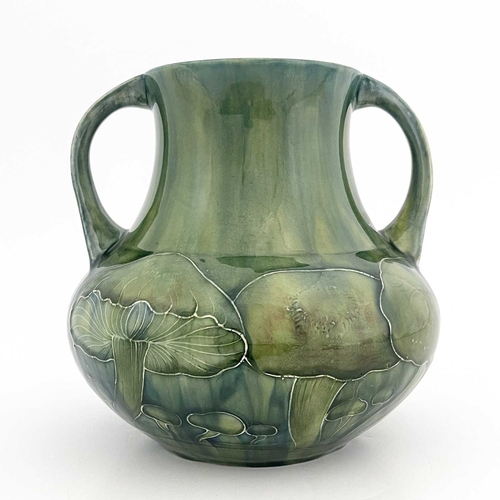 716 - William Moorcroft for Spaulding and Co., a Claremont toadstool vase, circa 1902, twin handled amphor... 