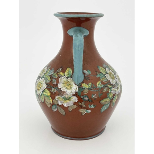 718 - A 19th century redware Portland vase, probably Wedgwood or Samuel Alcock, circa 1850, transfer print... 