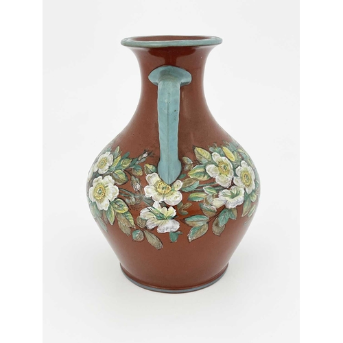 718 - A 19th century redware Portland vase, probably Wedgwood or Samuel Alcock, circa 1850, transfer print... 