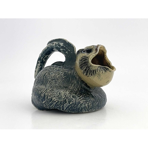 732 - Robert Wallace Martin for Martin Brothers, a grotesque and characterful stoneware rodent jug, 1882, ... 