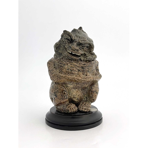 733 - Robert Wallace Martin, a characterful stoneware sculptural jar, 1888, modelled as a grotesque and im... 