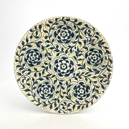 734 - Kate Faulkner for Morris and Co., an Arts and Crafts painted plate, 1879, on Minton blank, decorated... 