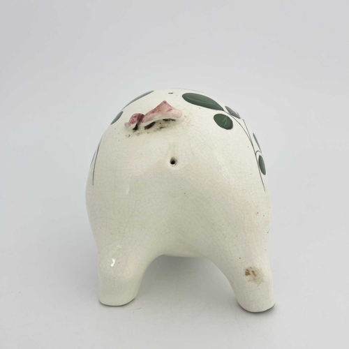 741 - Jan Plichta, a Wemyss Ware painted pig, decorated with clover, printed marks, 22cm long