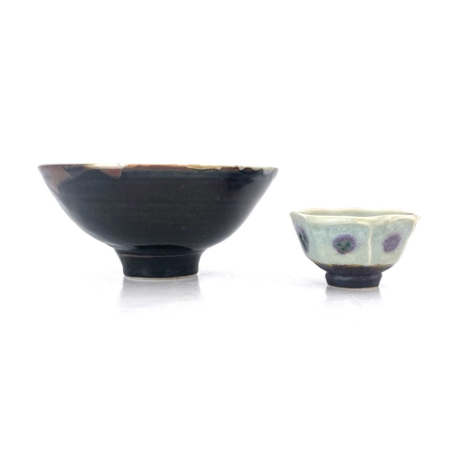 761 - Margaret Frith (British, 1943), two cut-sided stoneware bowls, each bearing an impressed maker's mar... 