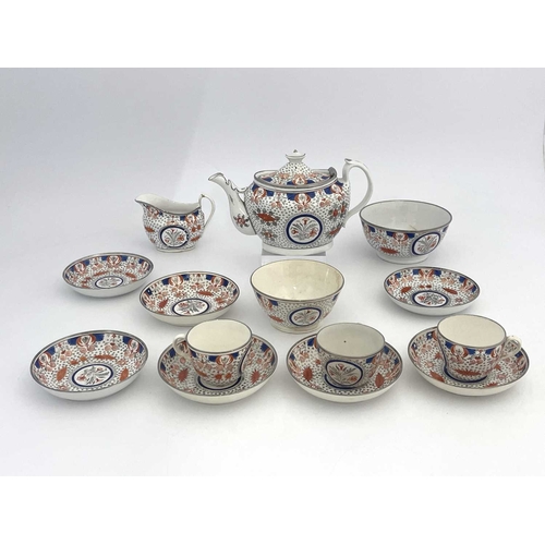 817 - Thomas Wolfe, a Stafforshire part tea set, circa 1800, made by Factory Z (Thomas Wolfe), including t... 